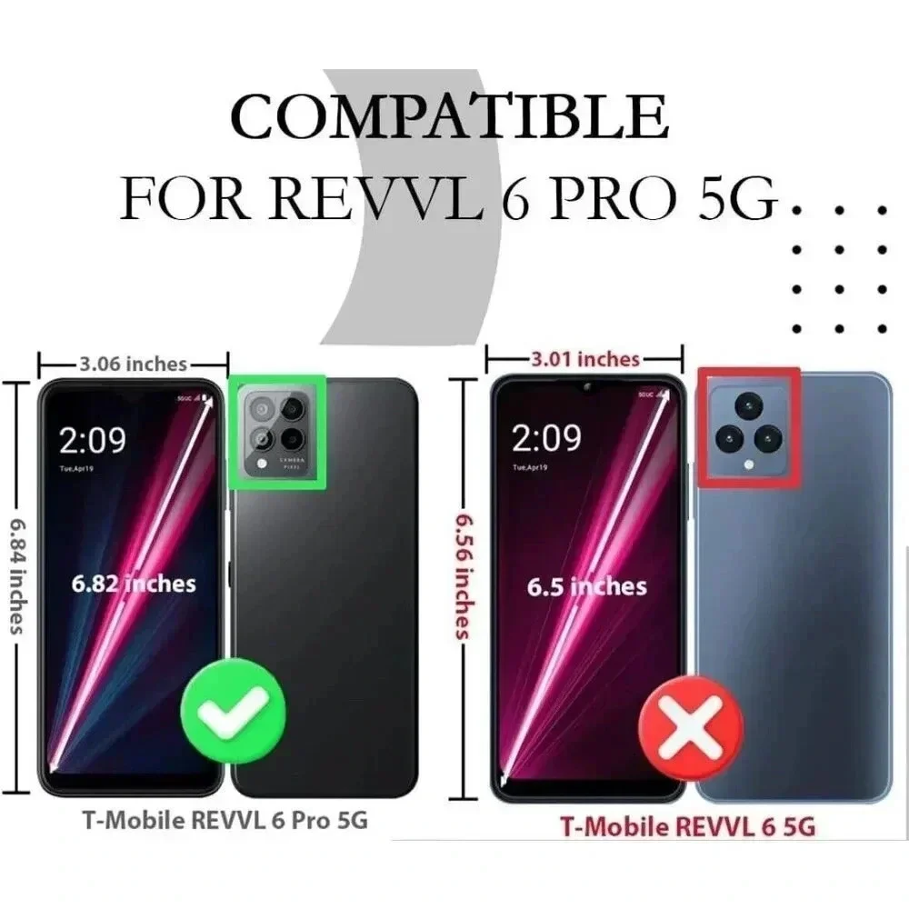 Hybrid Case Cover For Revvl Pro 5G 6.82” Quad Camera‎ Tough Heavy Duty
